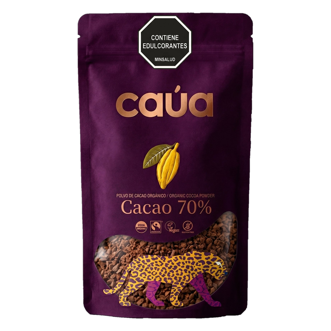 Caúa Powder 70% Lite · endulzado con alulosa · Landázuri, Santander