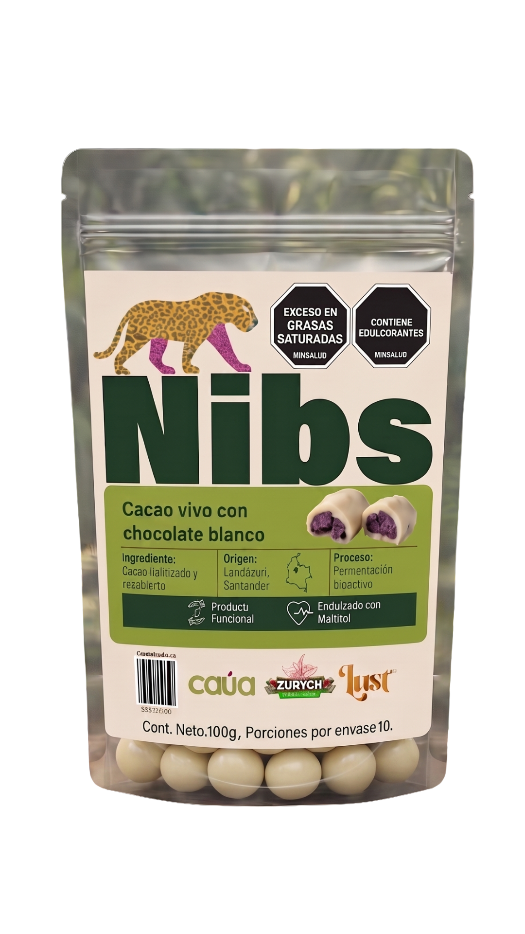 NIBS™ de Cacao bioactvio - Origen Arauca 100gr